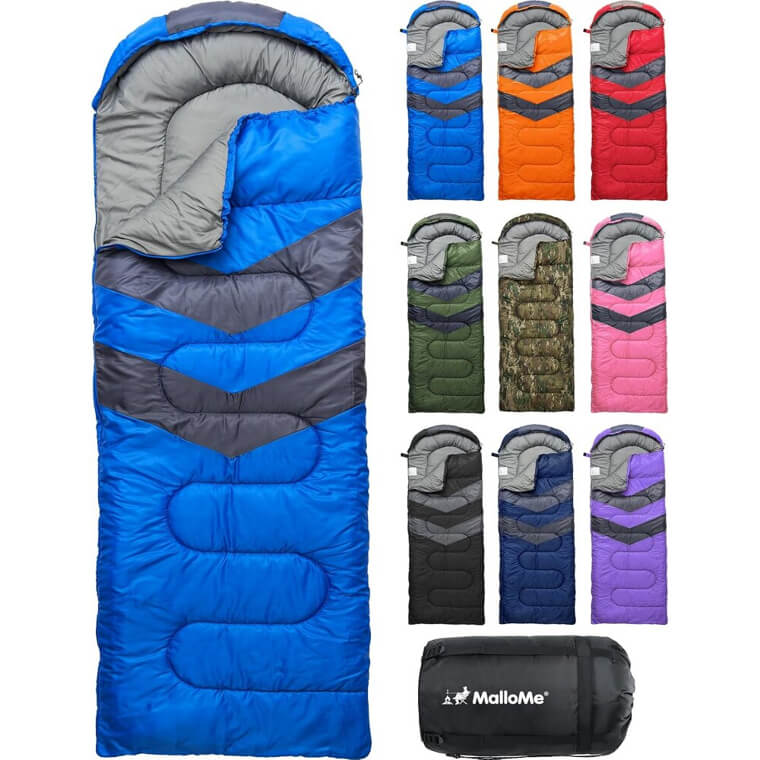 MalloMe Sleeping Bag - Lightweight, Waterproof & Cozy for All Ages 