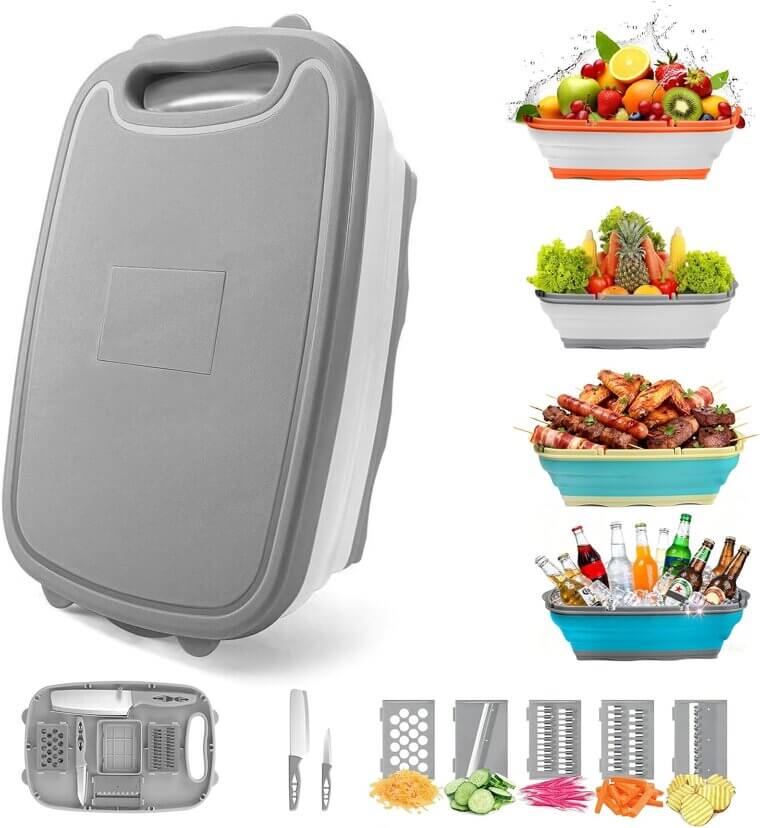 Gintan Collapsible Cutting Board - Perfect for Campers & Outdoor Cooking - Now 10% Off!