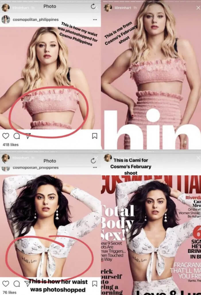 Lili Reinhart Reminds People That Photoshop Exists