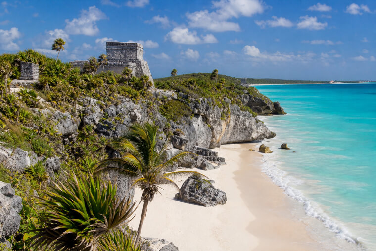Tulum's Ruins Overlooked an Empty Beach