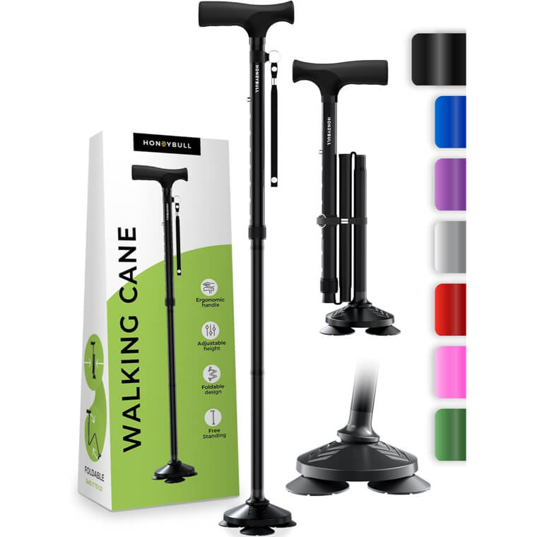 Stay Mobile With HoneyBull Cane - Foldable & Adjustable