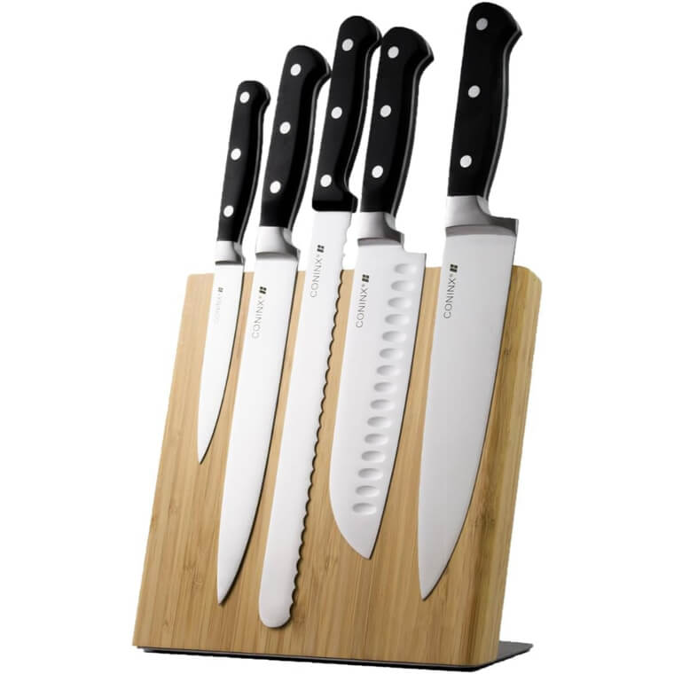 Magnetic Knife Block - Sleek Bamboo Storage for Your Kitchen