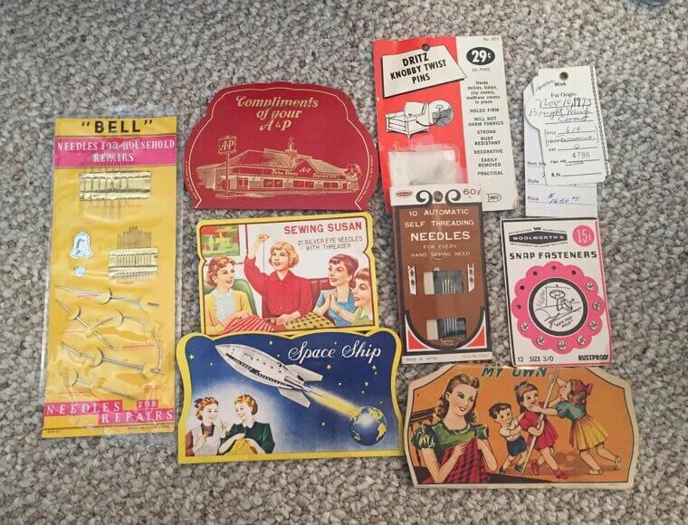 Sewing Needles and Thread Spools