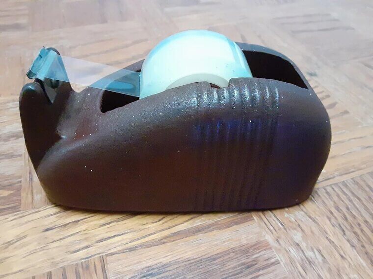 Scotch Tape With a Rusty, Broken Dispenser