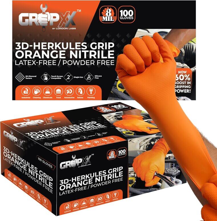 Herkules Grip Nitrile Gloves - Tough, Reliable, & Comfortable Grip