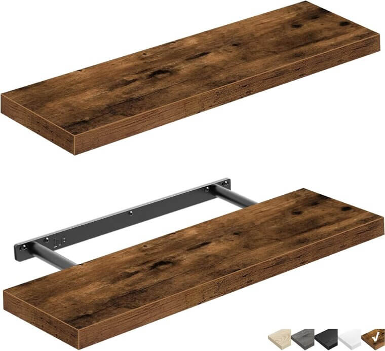 QEEIG Floating Shelves - Stylish Wall Storage Solution - Now 48% Off!