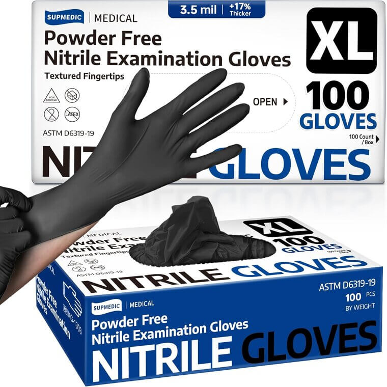 Supmedic Nitrile Gloves - Durable, Latex-Free & Powder-Free - 13% Off!