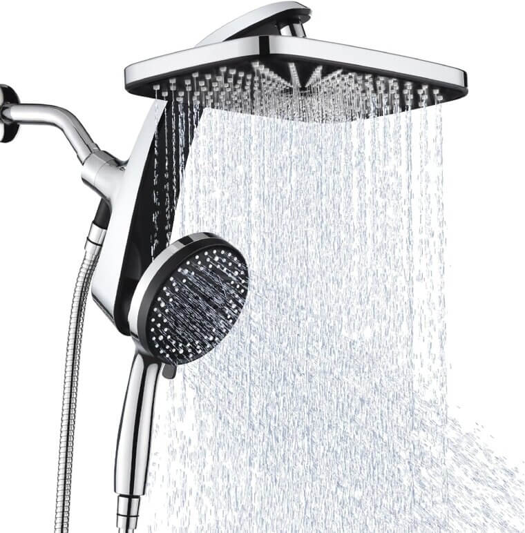 Rain Shower Head Combo: High Pressure, Handheld & Fixed - Don’t Miss the 35% Discount!