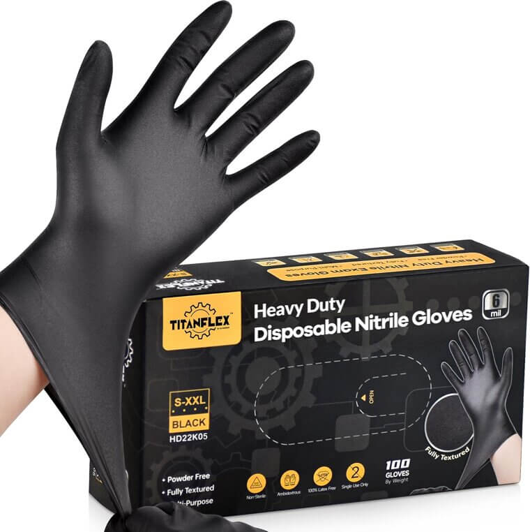 TitanFlex Heavy-Duty Nitrile Gloves - Ultimate Grip & Protection