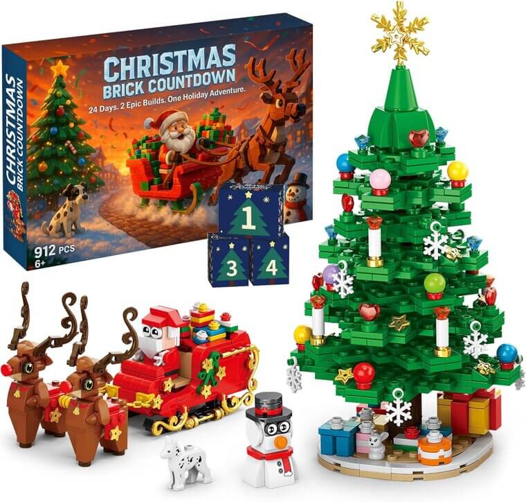 Christmas Tree Advent Blocks - Countdown Fun for All Ages - 15% Off!