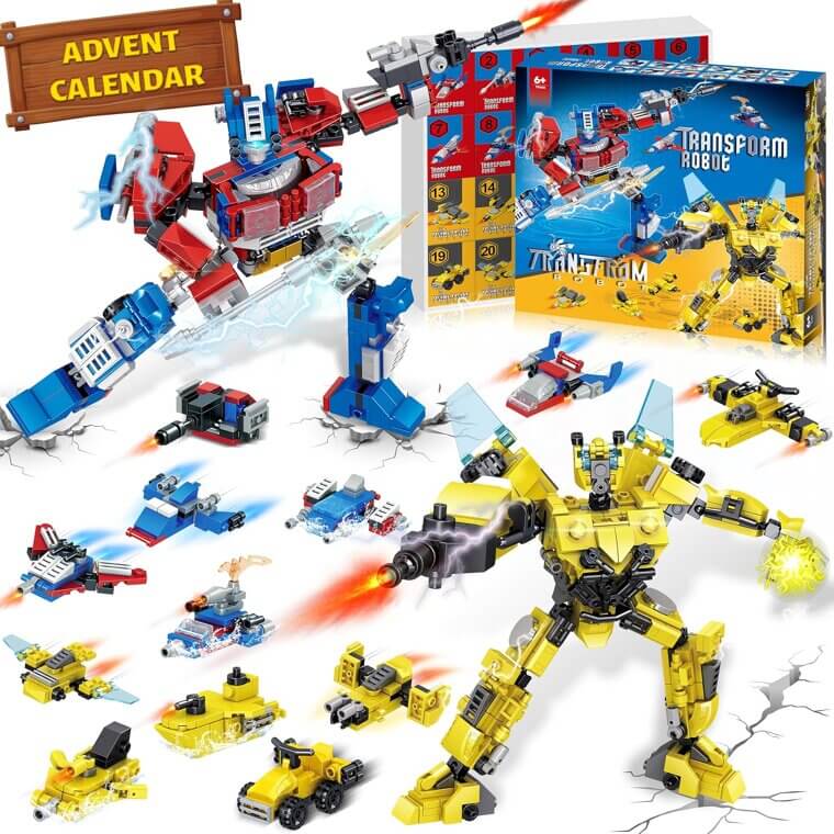 Transform Robot Advent Calendar - Building Blocks Fun for Kids!
