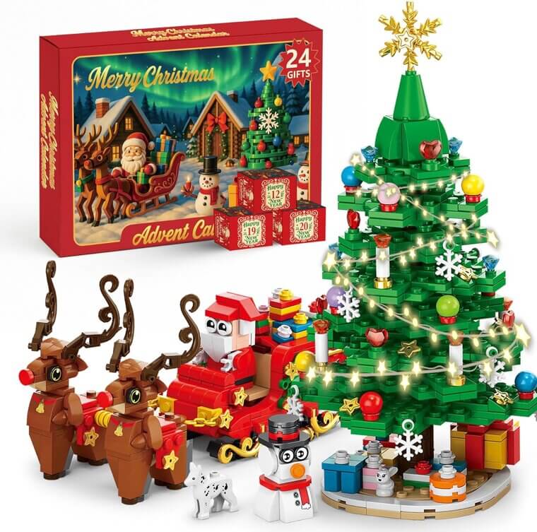 Christmas Tree Advent Calendar - Fun Building Blocks Set for Kids - Enjoy 42% Off!