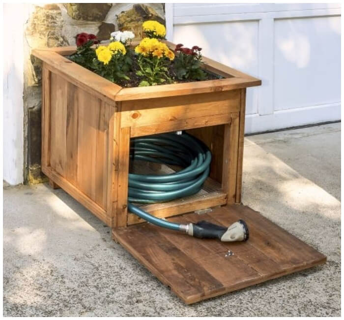 Build A DIY Hose Holder And Planter