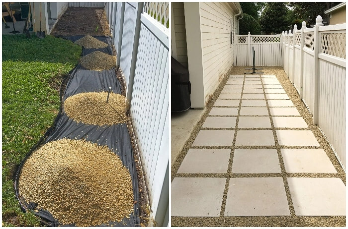 Give An Awkward Space A Paver Patio