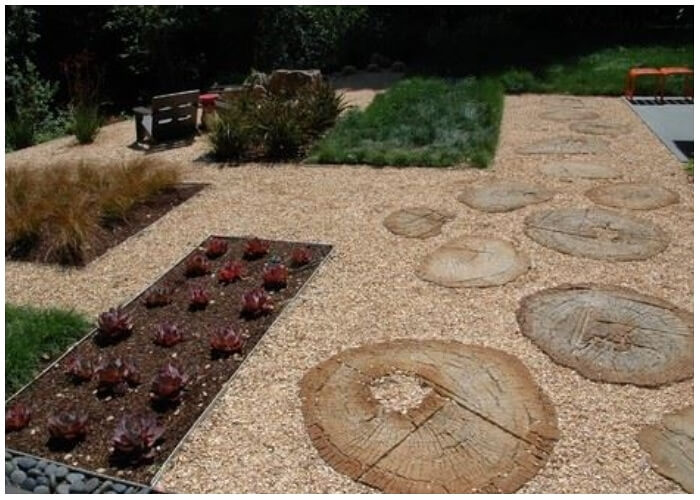 Use Logs To Create Wooden Pathways