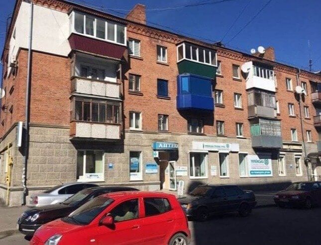 One Bright Blue Balcony