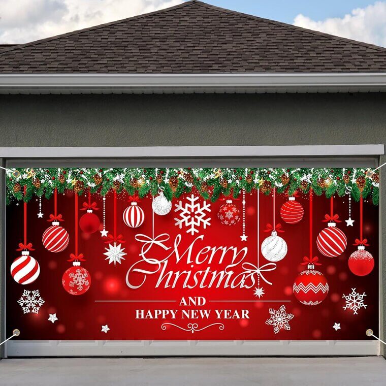 Christmas Garage Banner - Easy Festive Decor for Any Door 
