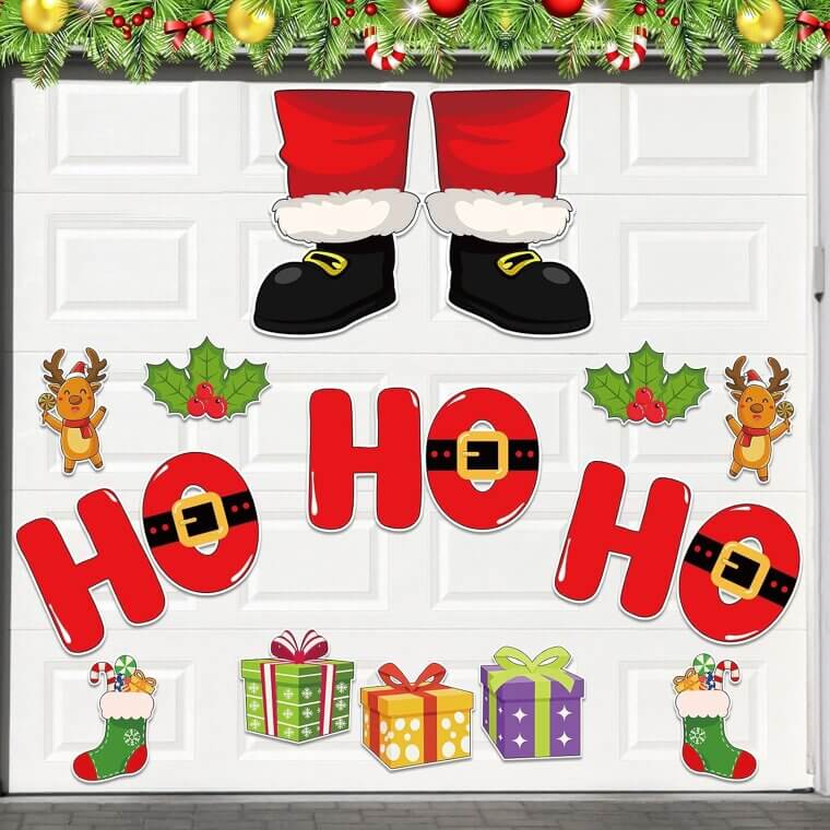 Christmas Garage Magnets - Festive Magnetic Decor for Your Home 