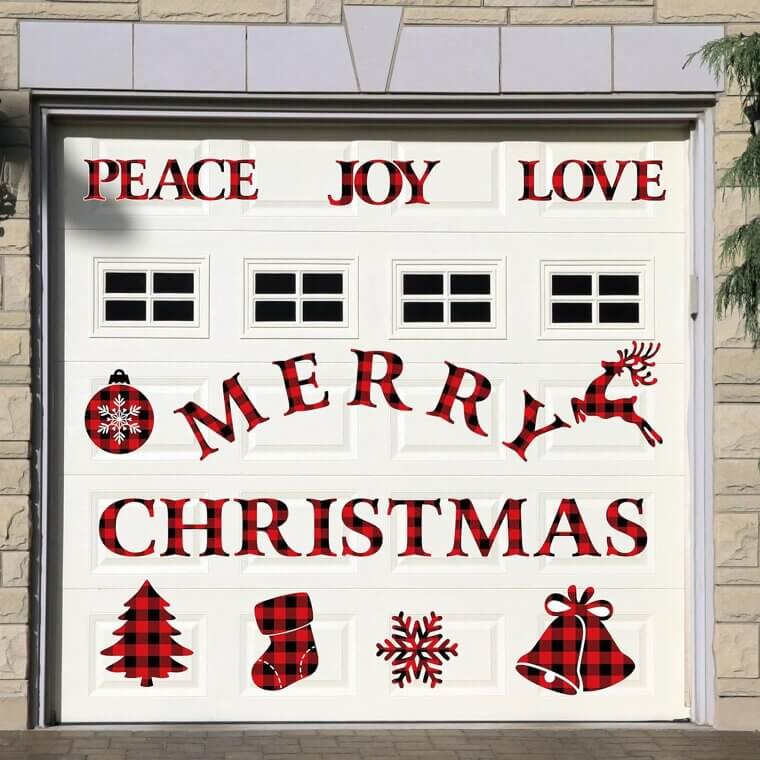 Merry Christmas Garage Magnets - Festive & Fun Holiday Decor! 