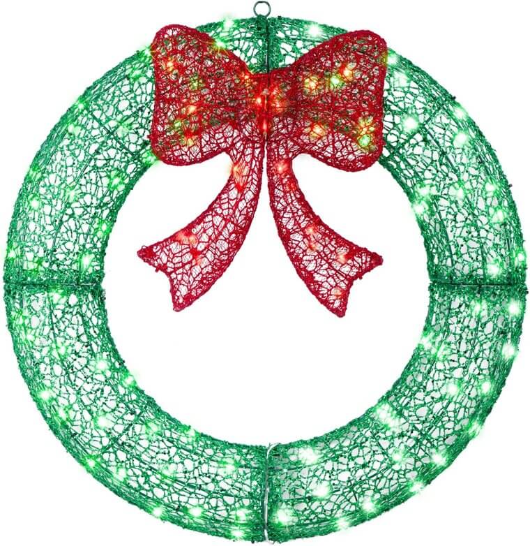 Pre-Lit Christmas Wreath - Perfect Holiday Cheer for Your Home! 