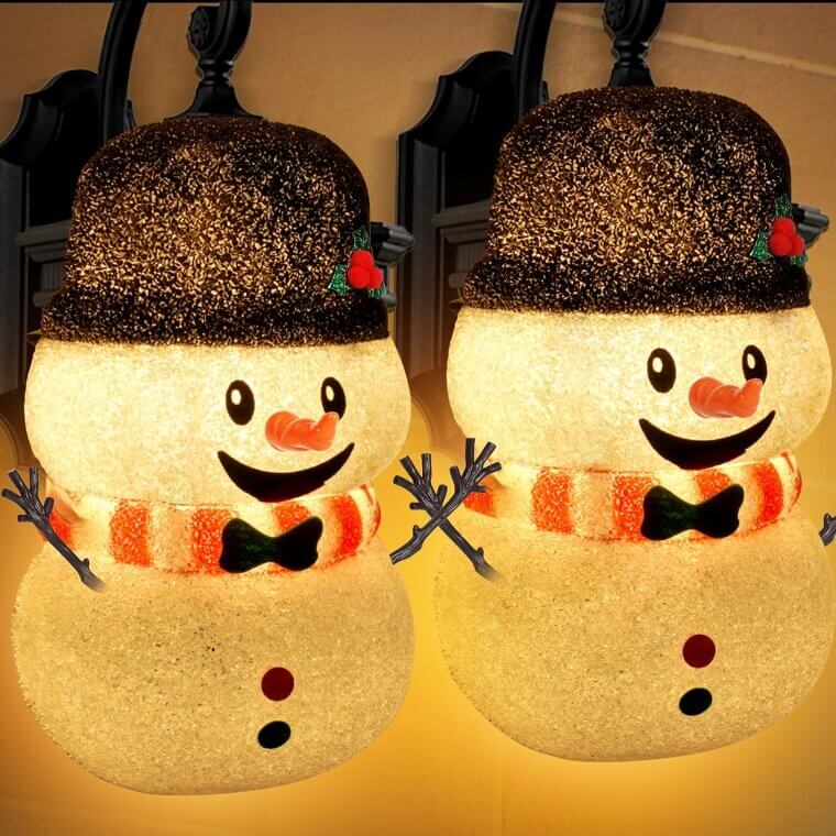 Snowman Porch Light Covers - Brighten Your Holiday Spirits 