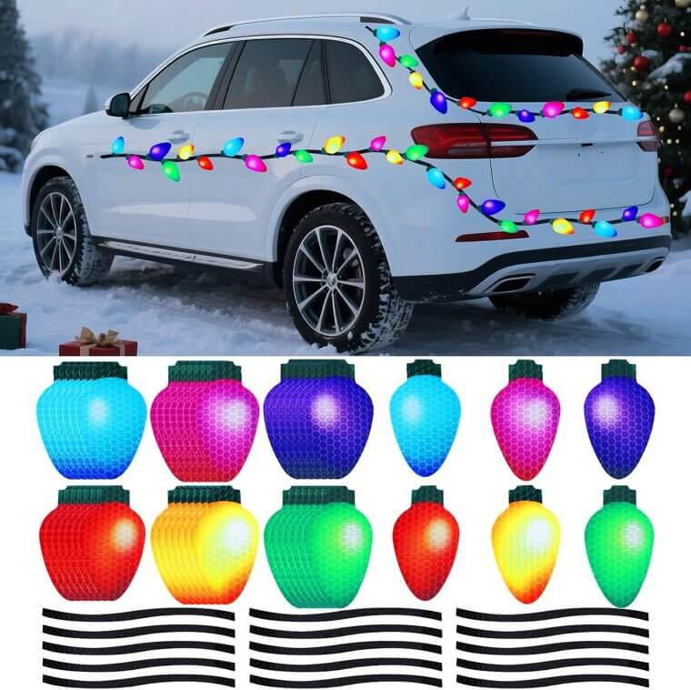Christmas Car Magnets - Festive Reflective Decor for Cars & More - 17% Off!