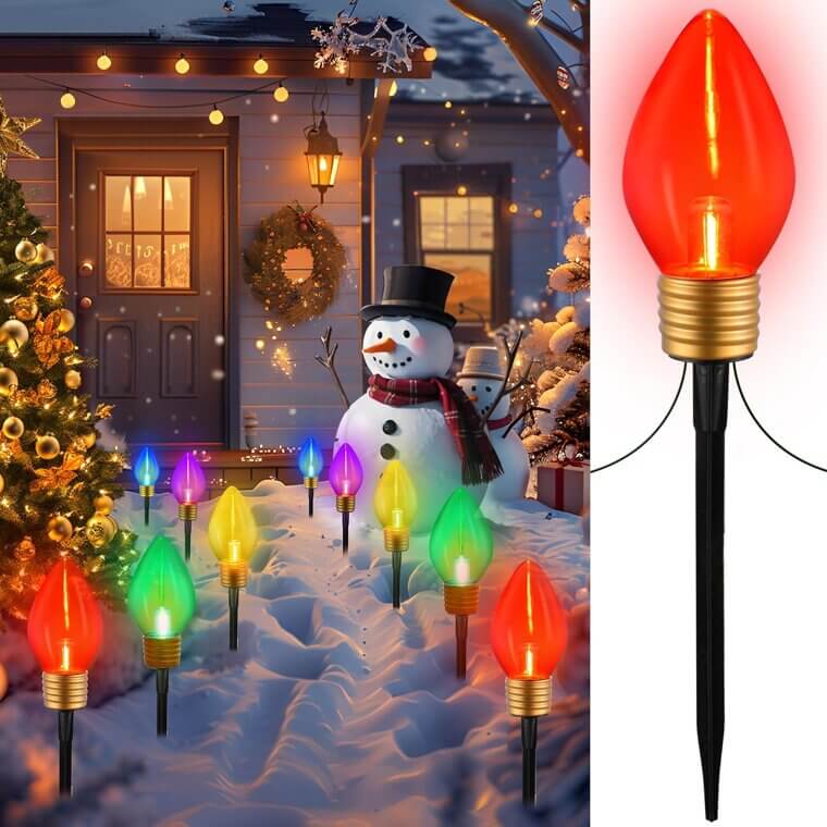 Jumbo C9 Pathway Lights for Festive Outdoor Decor - Enjoy 27% Off!