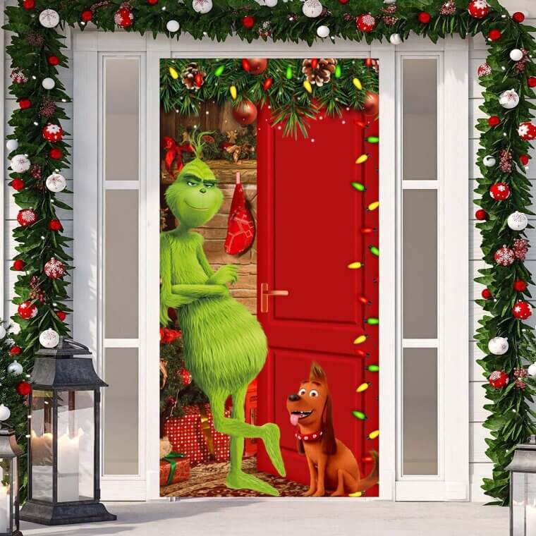 OUDE HOWER Christmas Door Cover - Adorable Holiday Decor 