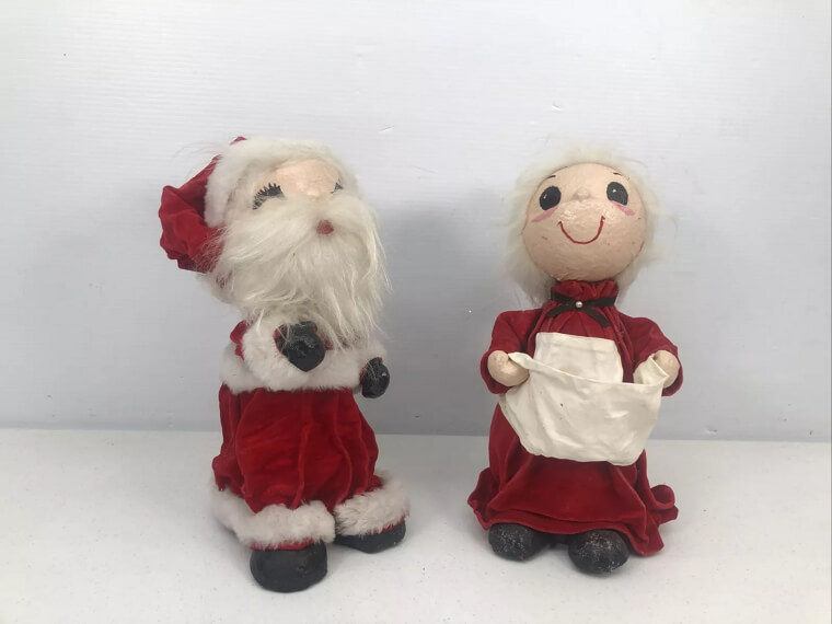 Paper Mache Mr. And Mrs. Claus Circa 1940 - Up to $525