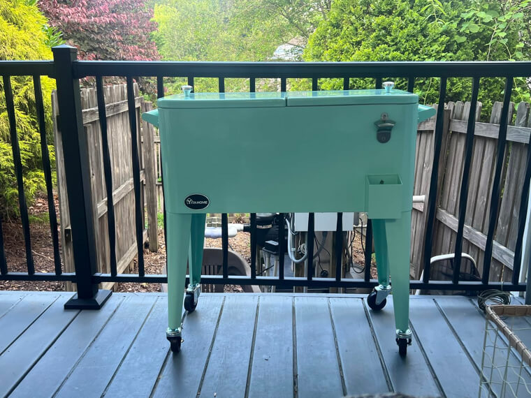 A Rolling Patio Cooler That Keeps the Drinks Flowing Without You Making Trips to the Indoor Fridge. Holds Over 70 Cans or 50 Bottles!