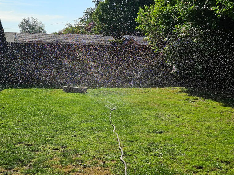 A 360-Degree Rotating Garden Sprinkler That Takes the Hassle Out of Keeping Your Lawn Lush and Green.