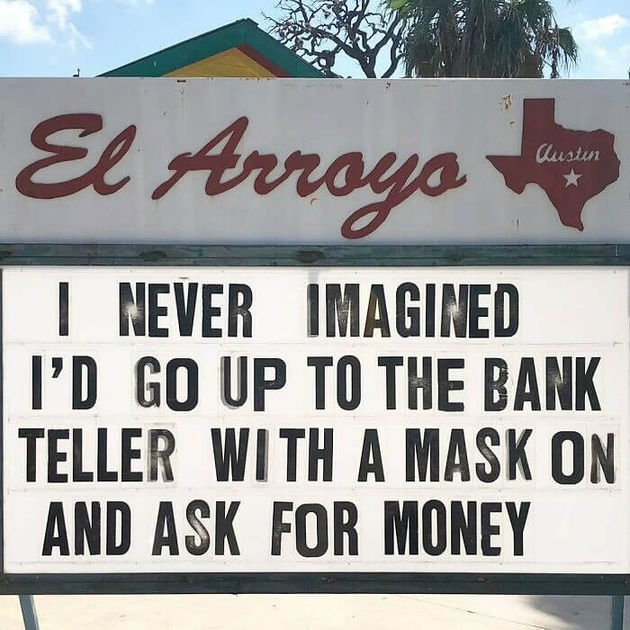Wearing a Mask at a Bank