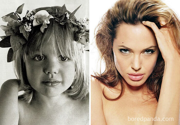 Toddler Angelina Jolie In Her Flower Crown Is Almost Unrecognizable
