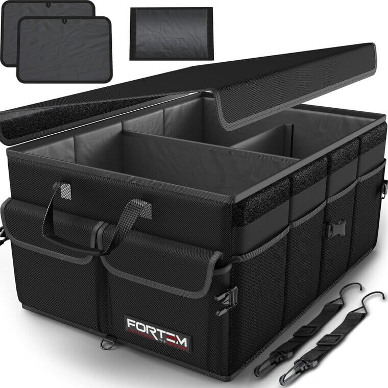 FORTEM Trunk Organizer - Foldable & Collapsible SUV Storage Solution - Now 7% Off!