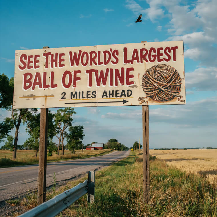 Spontaneous Detours to See the World's Largest Objects