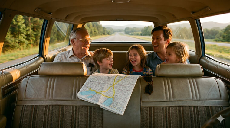 Singing Joyful Campfire Songs in the Moving Car