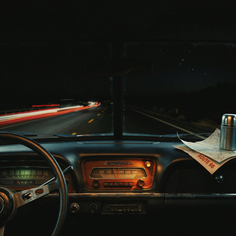 Listening to Spooky Late-Night AM Radio Station Broadcasts