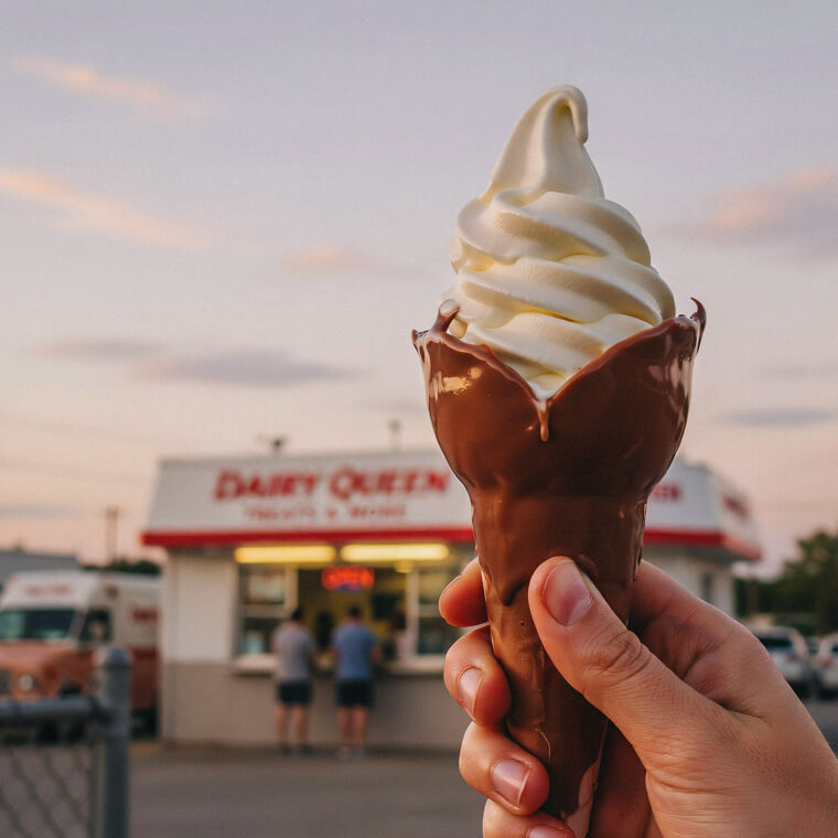 Splurging on Soft, Pillowy Dairy Queen Dipped Cones