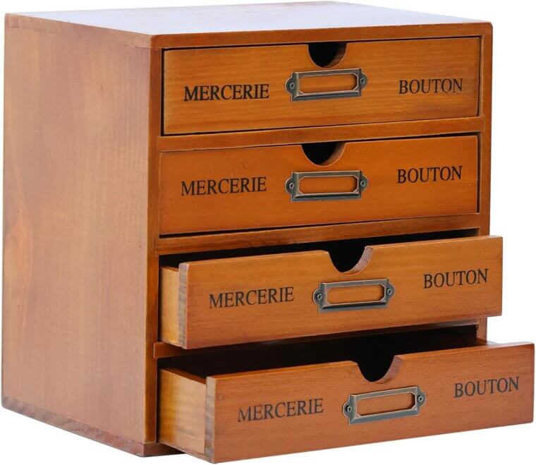 Vintage Wood Organizer - Declutter Your Space with Style 