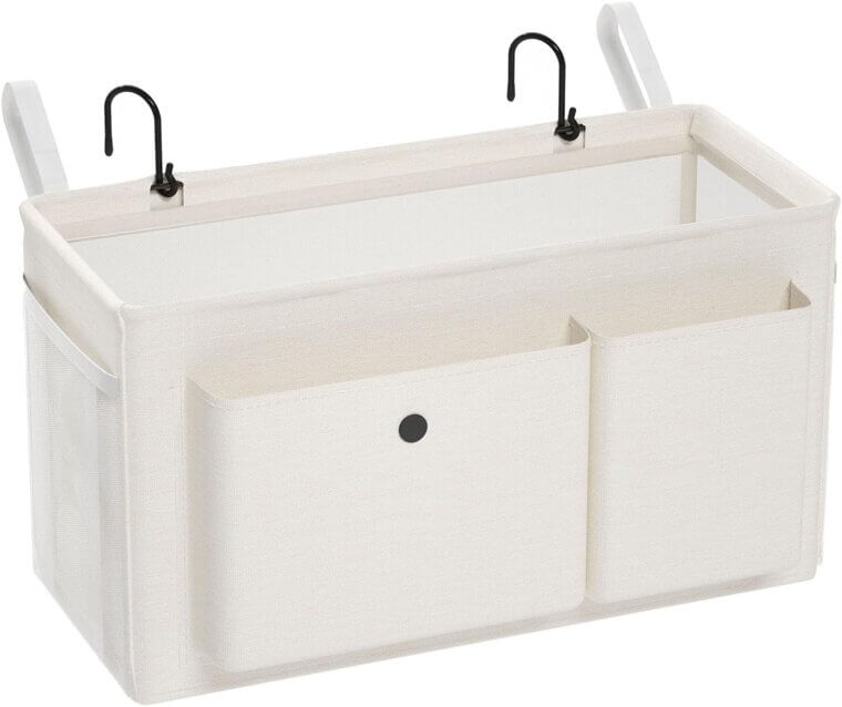 Bedside Caddy Organizer with Water Bottle Holder - Perfect for Home & Dorm - Don’t Miss the 13% Discount!