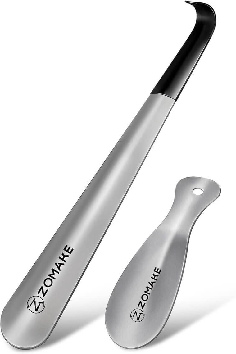 ZOMAKE Shoe Horn - Long Handle & Travel Size for Easy Use 