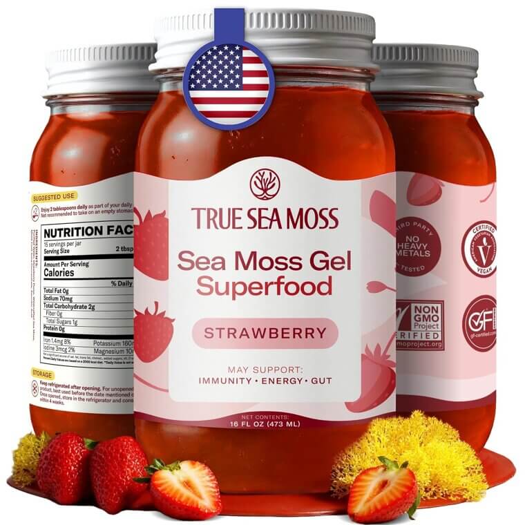 TrueSeaMoss Gel - Delicious Strawberry Flavor - Now 15% Off!