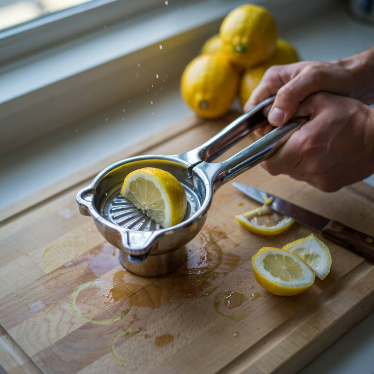 Citrus Juicer: Slice The Ends Off Lemons For A Flatter Fit