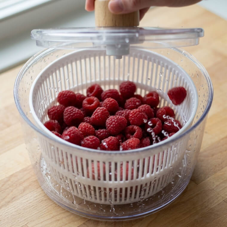 Salad Spinner: Wash And Dry Delicate Berries Without Bruising Them