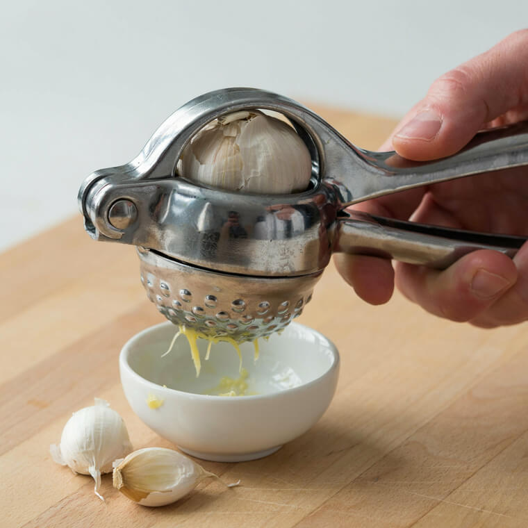 Garlic Press: Skip Peeling The Cloves Before Crushing Them