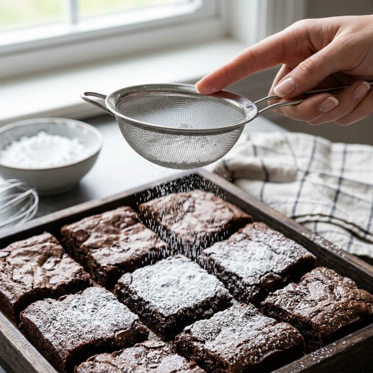 Mesh Sieve: Dust Powdered Sugar Or Sift Dry Ingredients Evenly