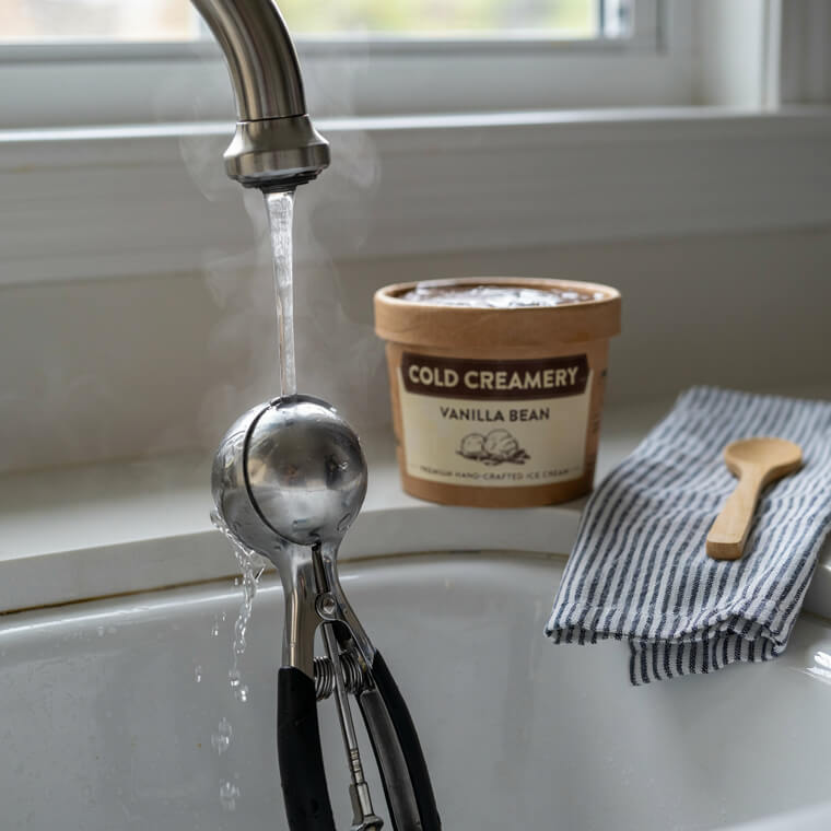 Ice Cream Scoop: Run It Under Warm Water To Cut Through Hard Pints