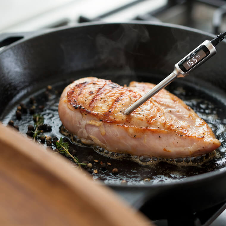 Meat Thermometer: Insert It Sideways Into Thin Cuts Like Chicken Breasts