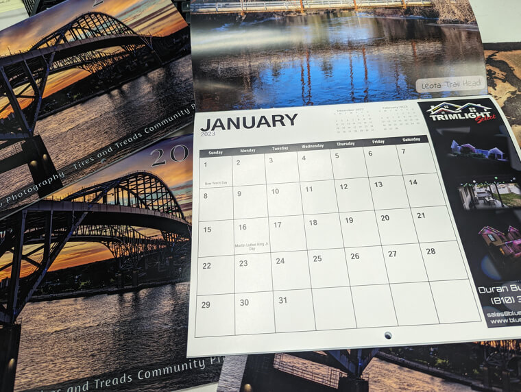 A Large Print Wall Calendar