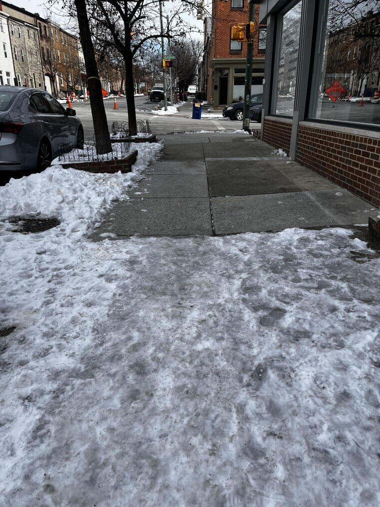 Failing to Clear Snow from the Sidewalk Promptly